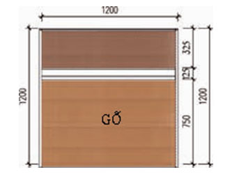 Vách ngăn gỗ kính 1 lớp - HKT trên mặt bàn