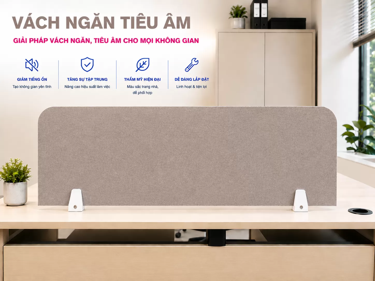 Vách ngăn văn phòng tiêu âm